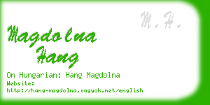 magdolna hang business card